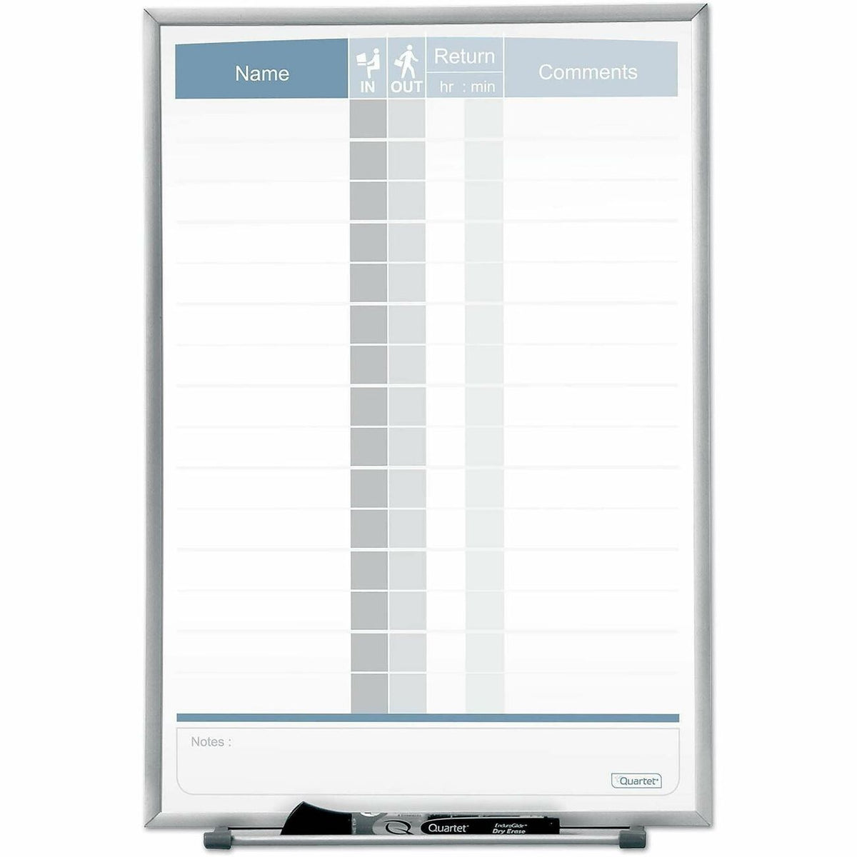 Quartet Matrix 15-employee In/Out Board