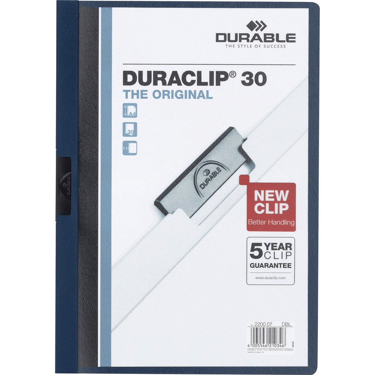 Durable Cover Rprt Duraclip 30Sh Ny