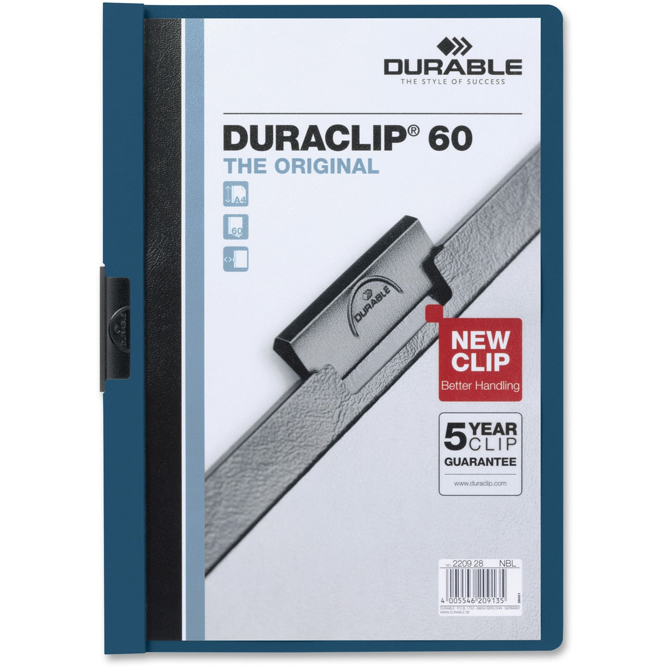 Durable Cover Rprt Duraclip 60Sh Be