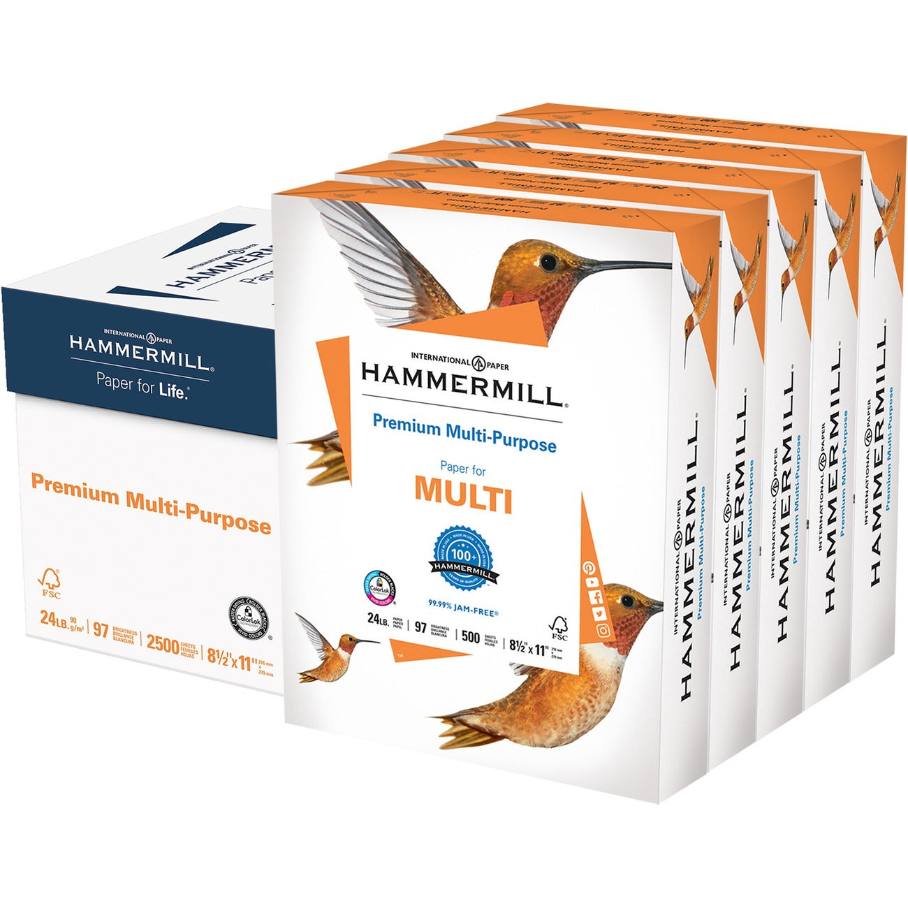 Hammermill Paper Multiprpse 24# 8.5X11