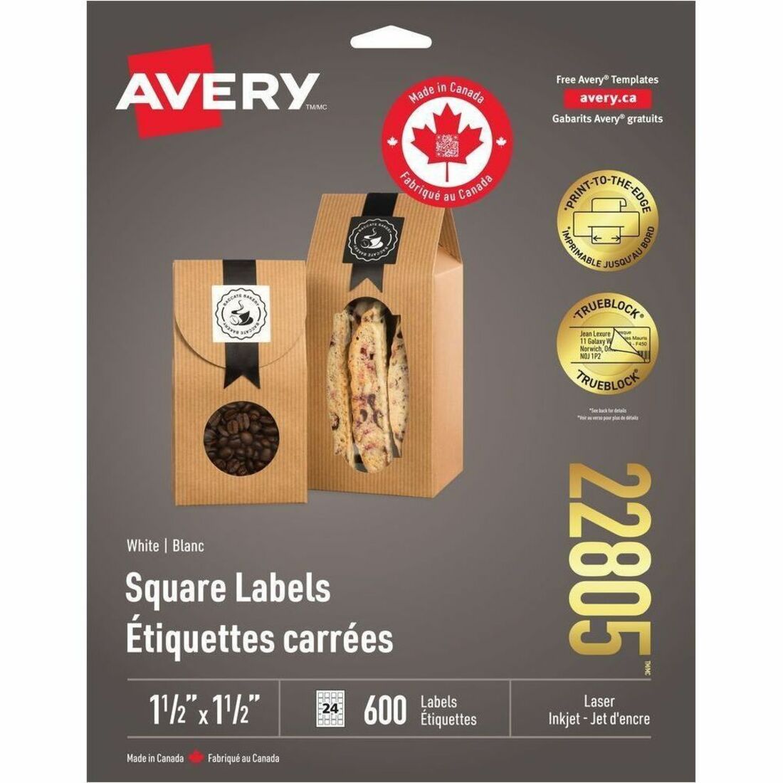 Avery Label Square Trublk We 600