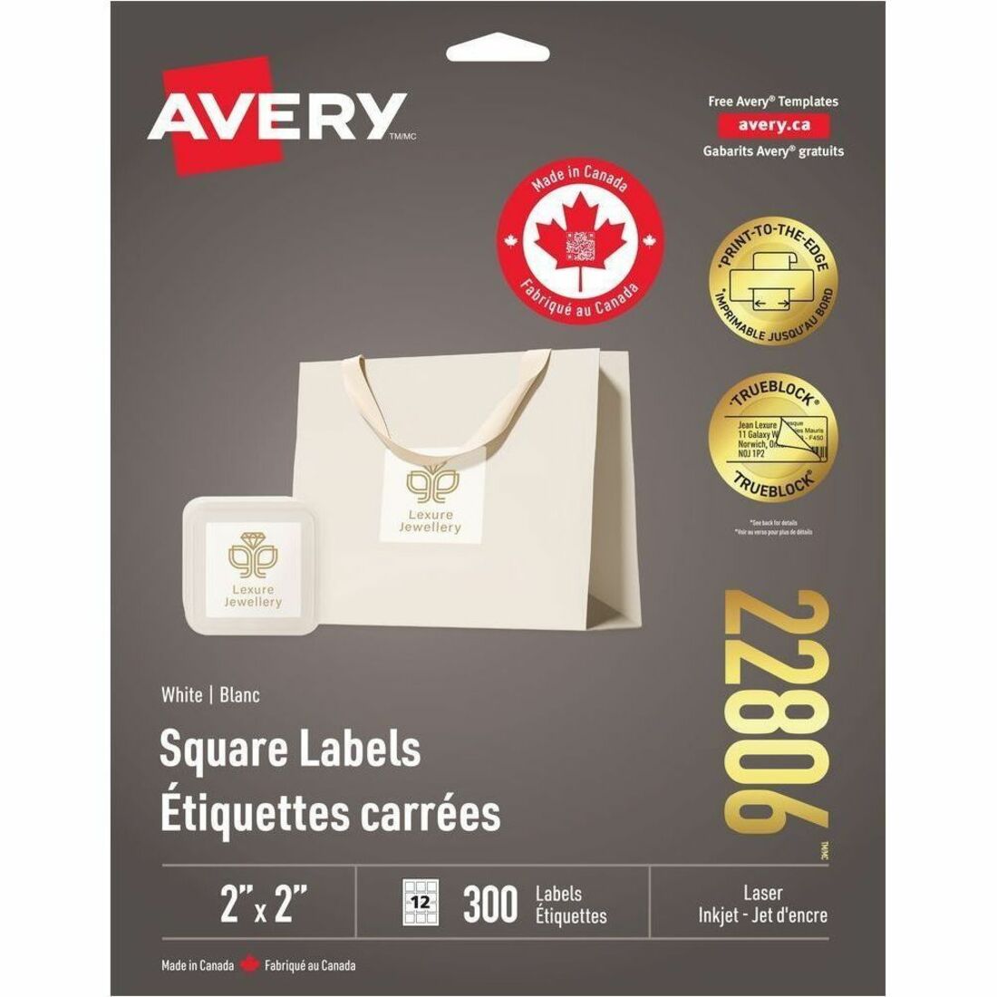 Avery Label Square Trublk We 300