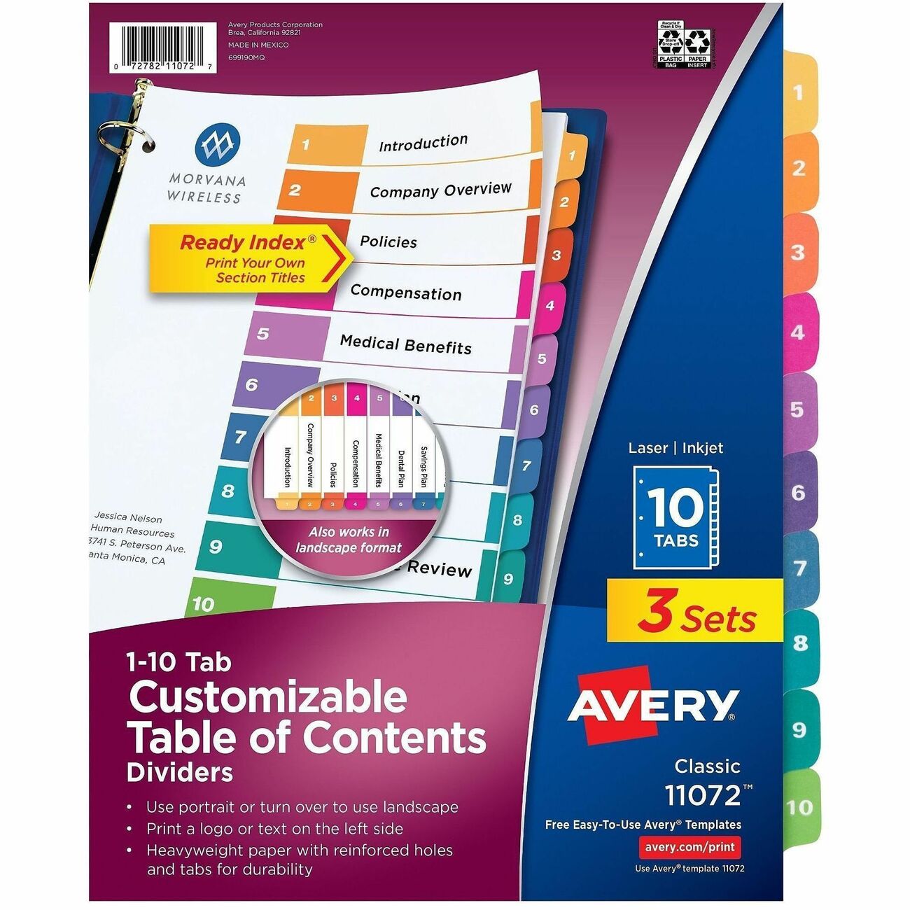 Avery Index Dividers, 10-Tab