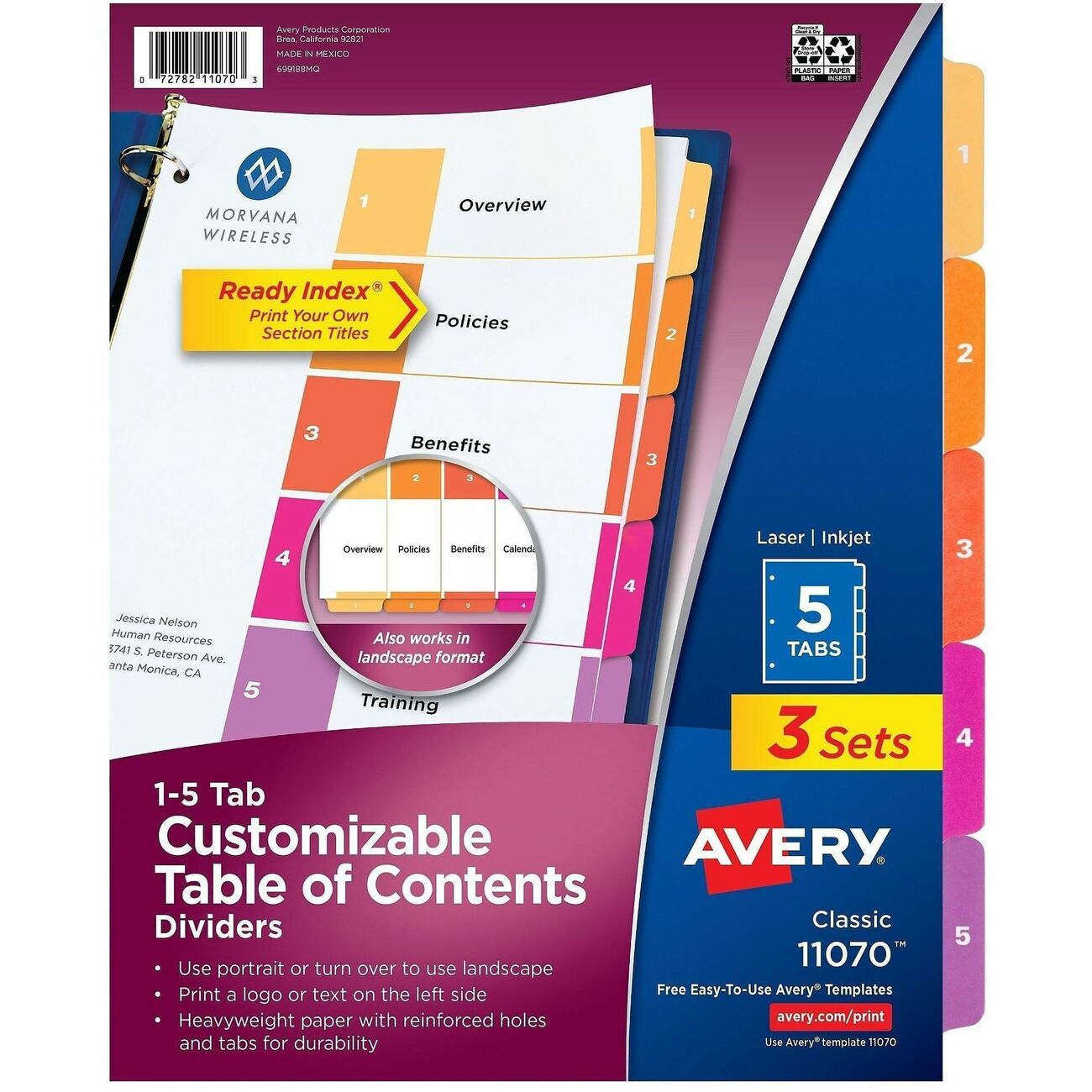 Avery Index Dividers, 5-Tab