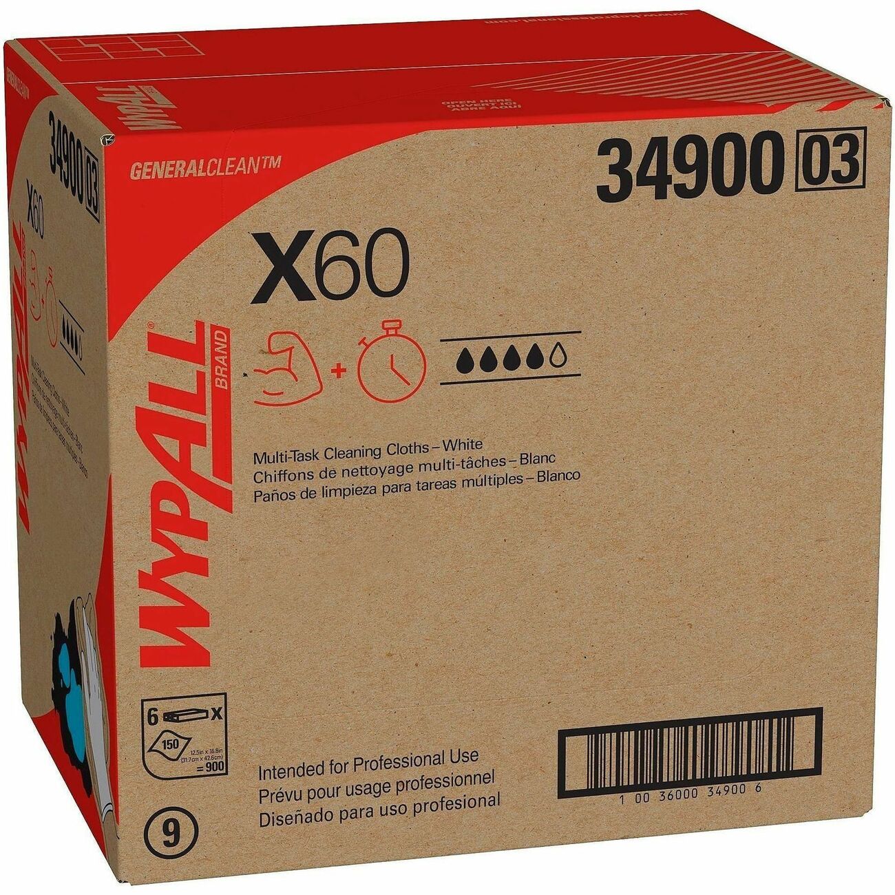 Kimberly-Clark Professional Wipes Flat 150Shts