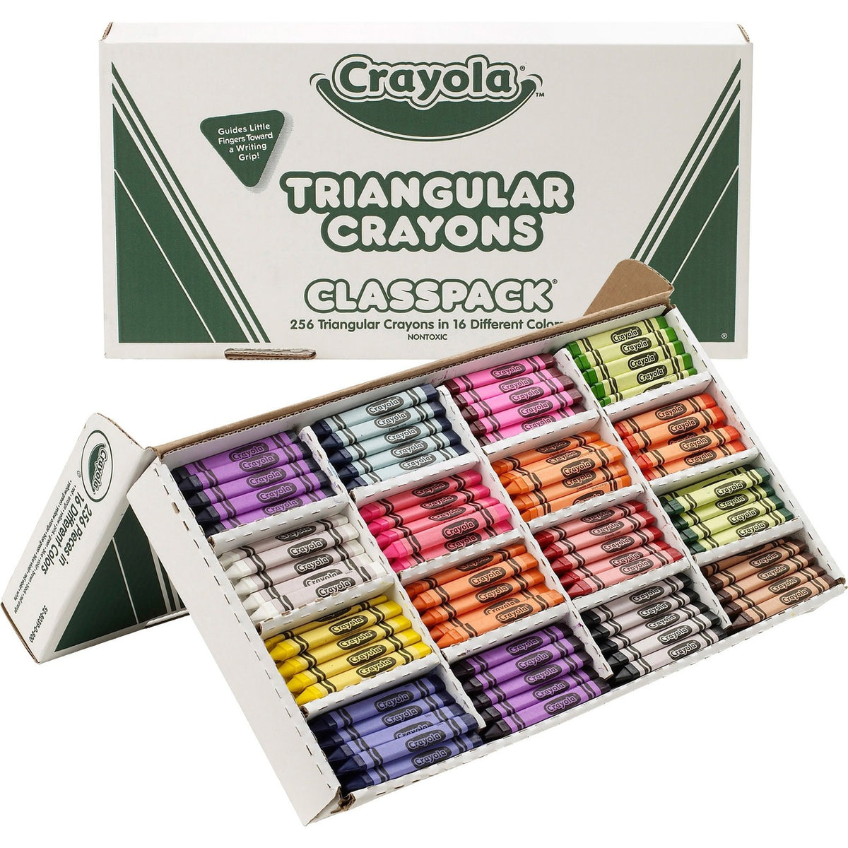 Crayola Crayon Tringl 256 Bx Ast