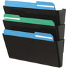 deflecto File Wall Ltr 3Pk Bk