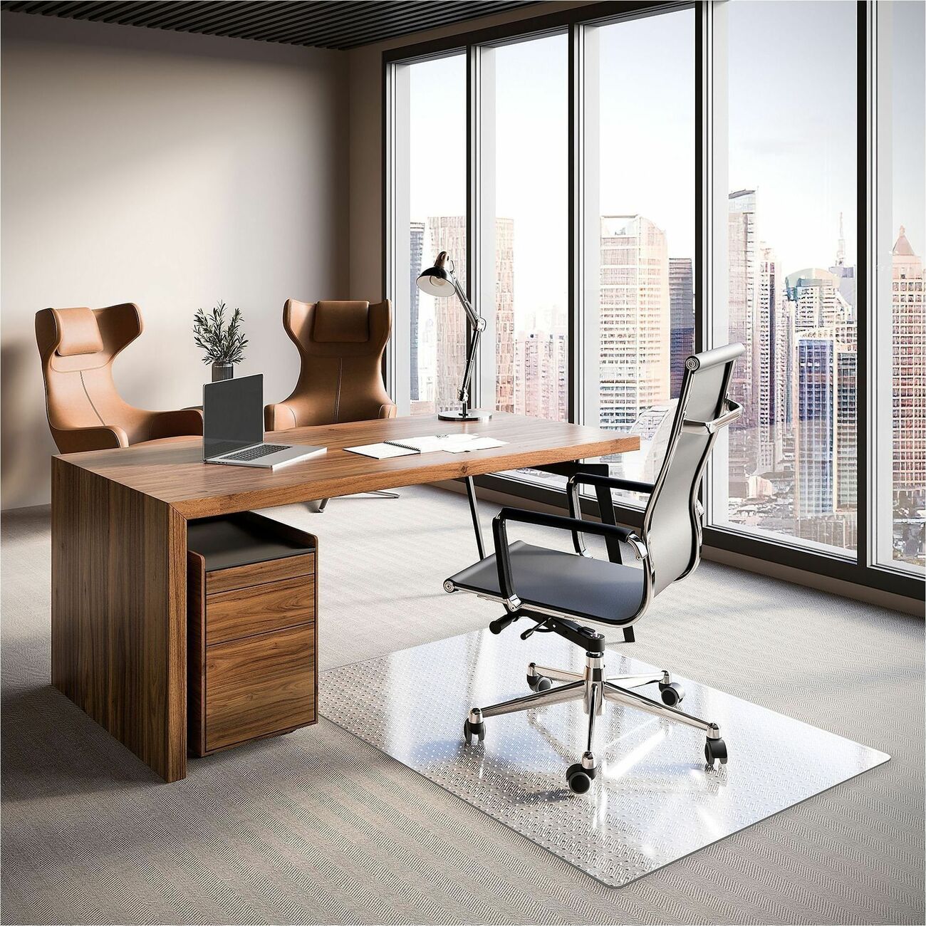 Chairmat Flt/Low 46X60 Clr