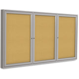 Ghent 3-door Enclosed Cork Bulletin Board