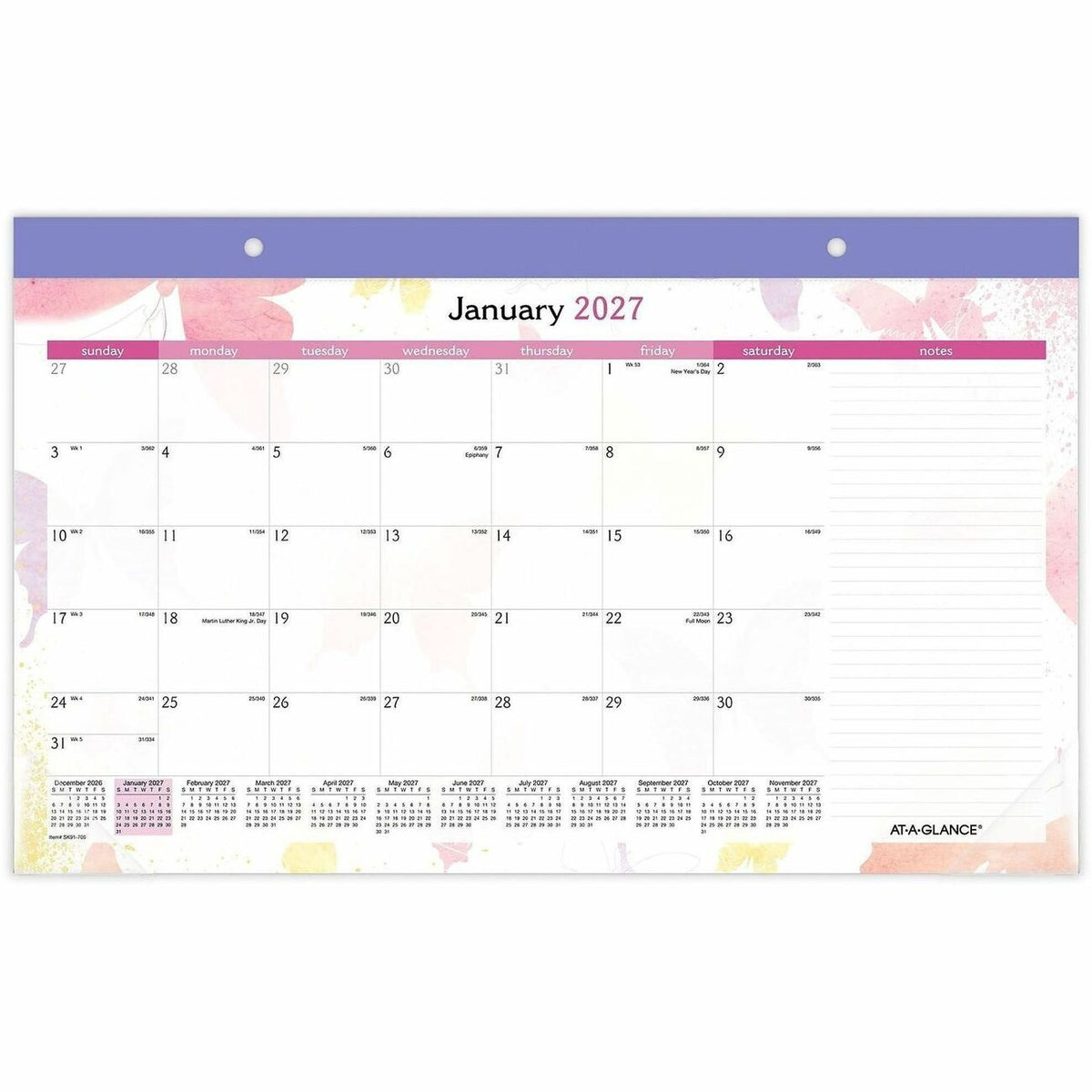 AT-A-GLANCE Calendar Dskpd Cmpct Wtrclr