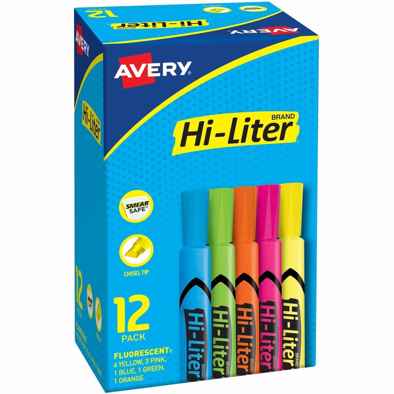 Avery Highlighter Fluor Ast