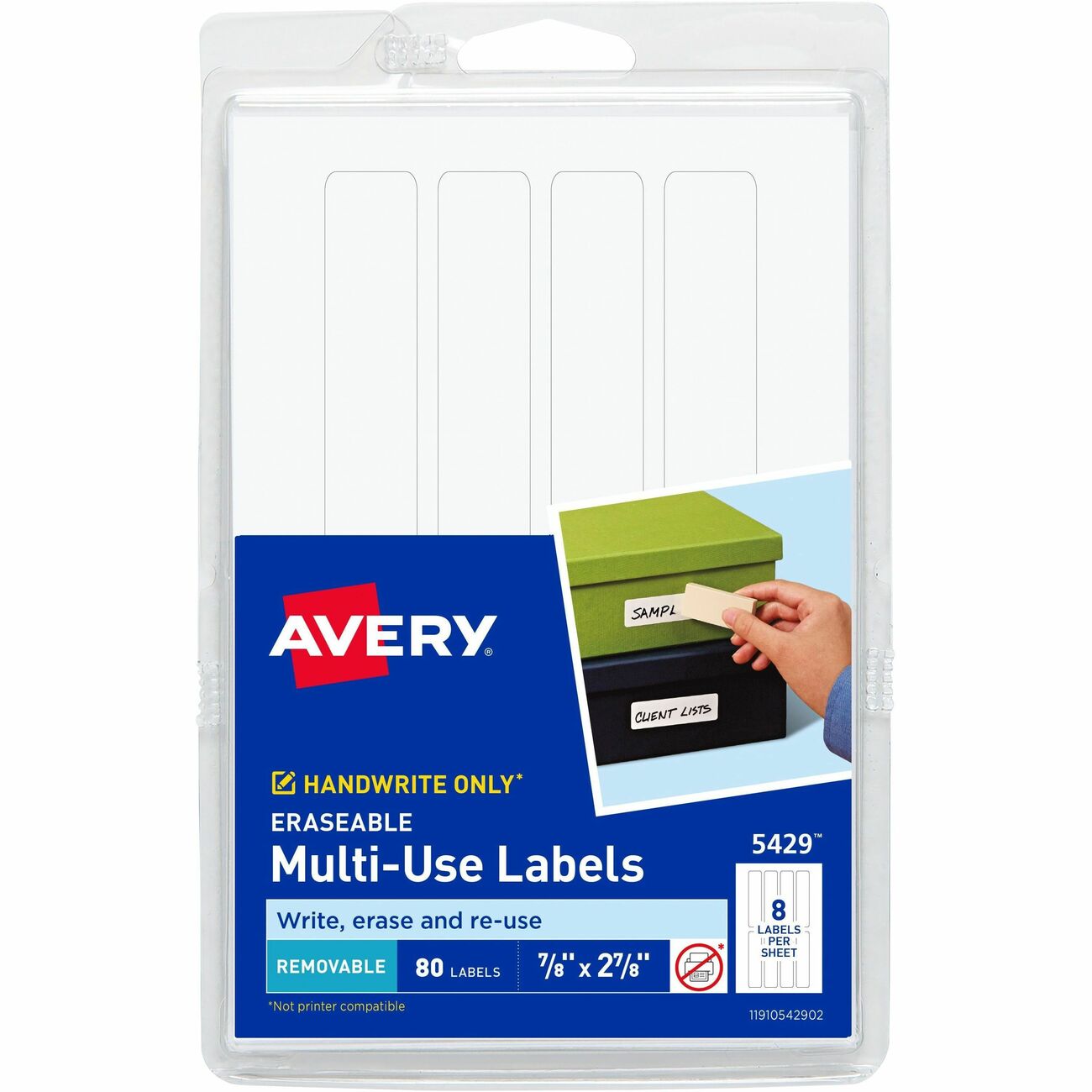 Avery Label Erasable We 8Up