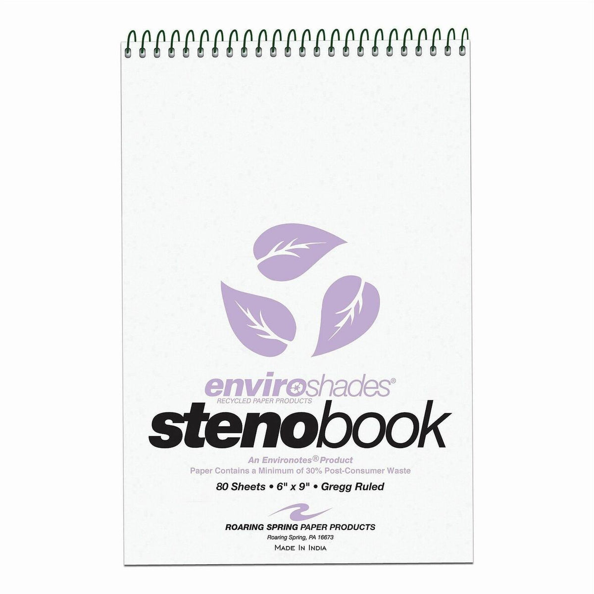 Roaring Spring Enviroshades Recycled Spiral Steno Memo Book