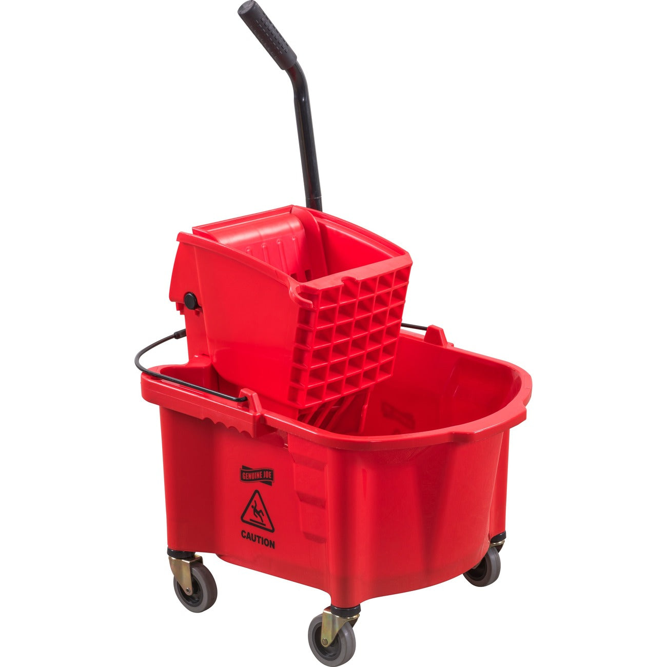 Genuine Joe Combo Wringer Bucket Red
