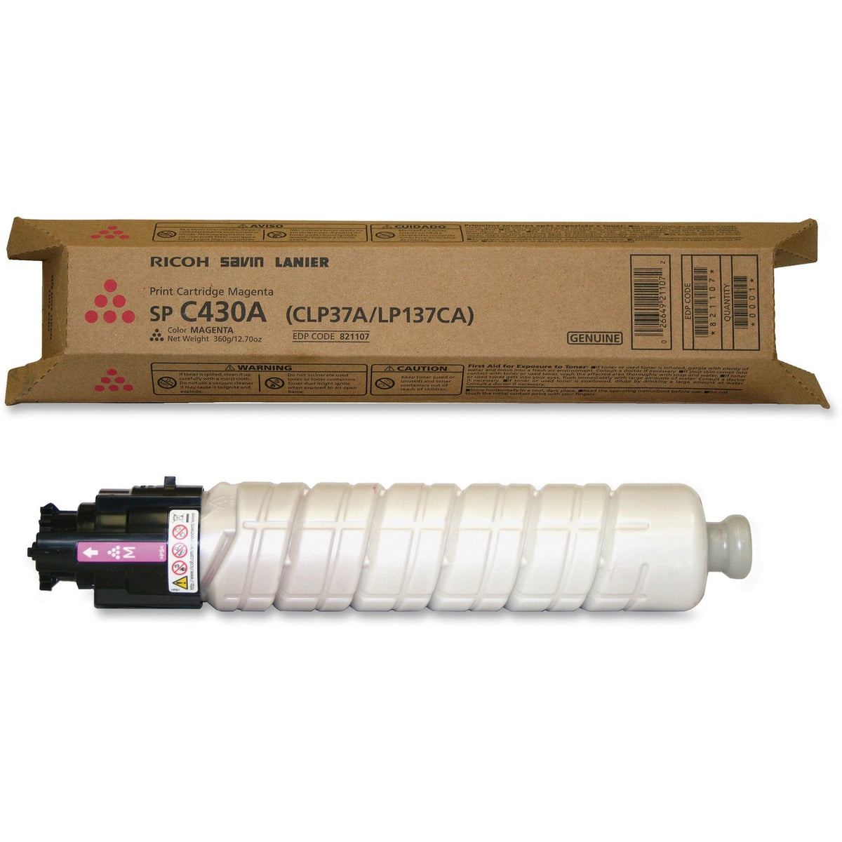 Ricoh SP C430A Original Laser Toner Cartridge - Magenta - 1 Each