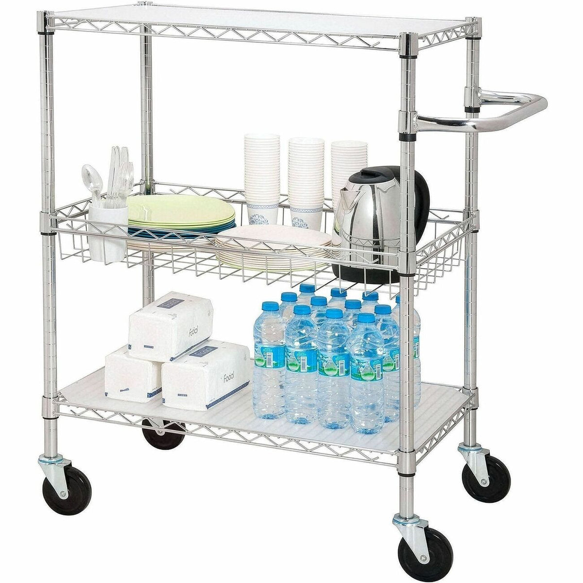Lorell 3-Tier Rolling Cart