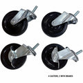 Lorell Industrial Wire Shelving Caster Kit
