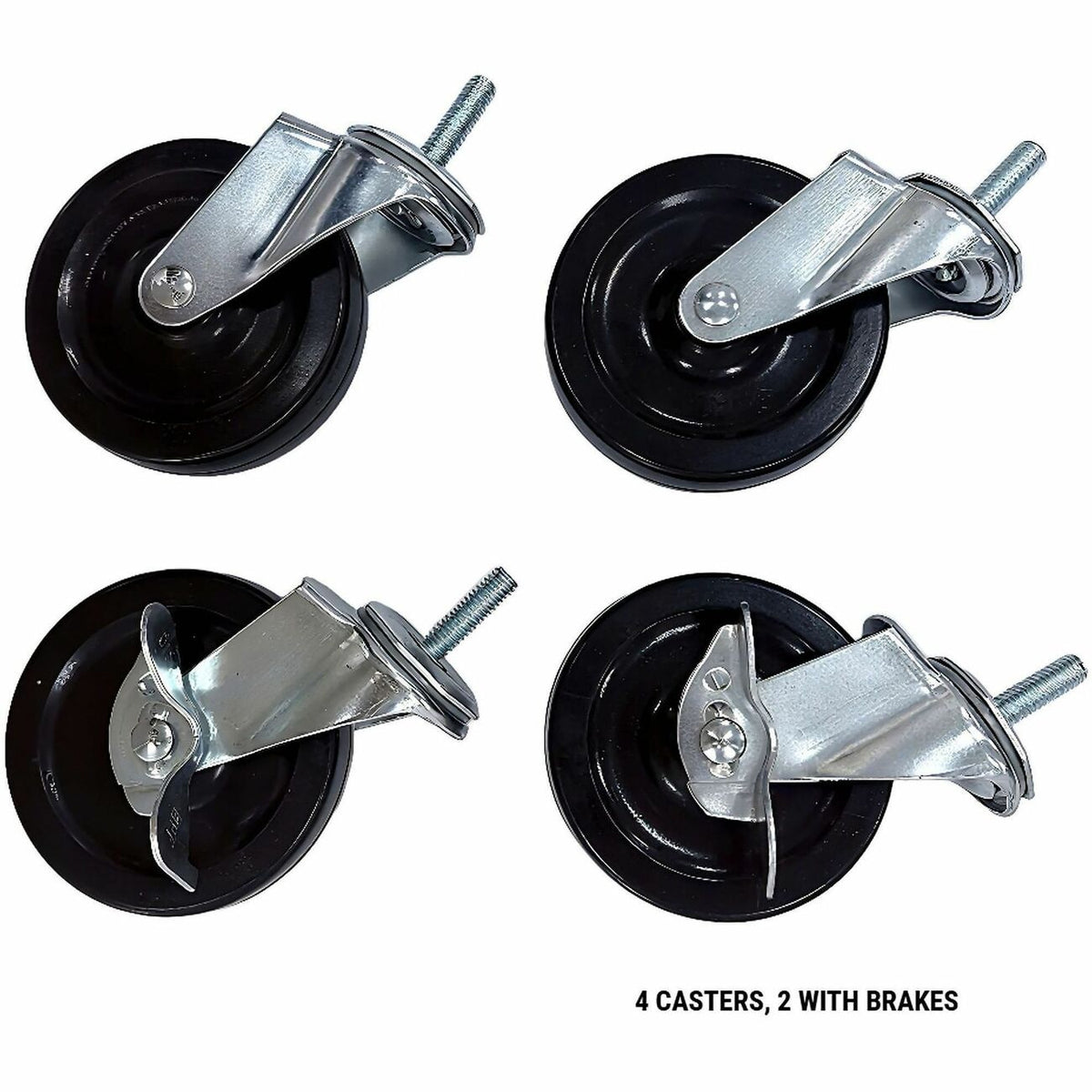 Lorell Industrial Wire Shelving Caster Kit