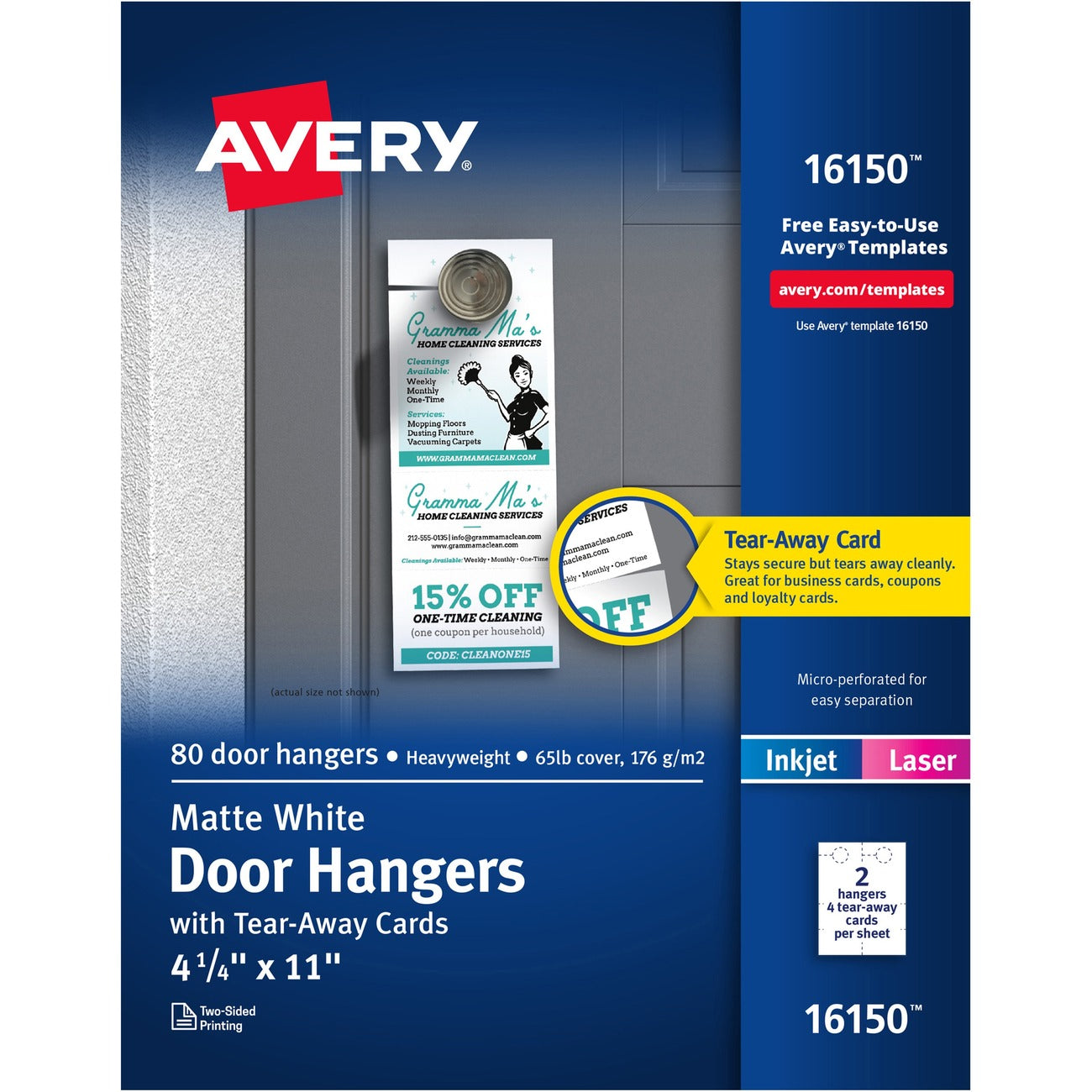Avery Tear-Away Door Hanger Cards