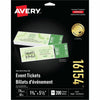 Avery Tickets Printable W/Stubs