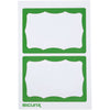 Badge Adhsve Grn Brdr 100Ct