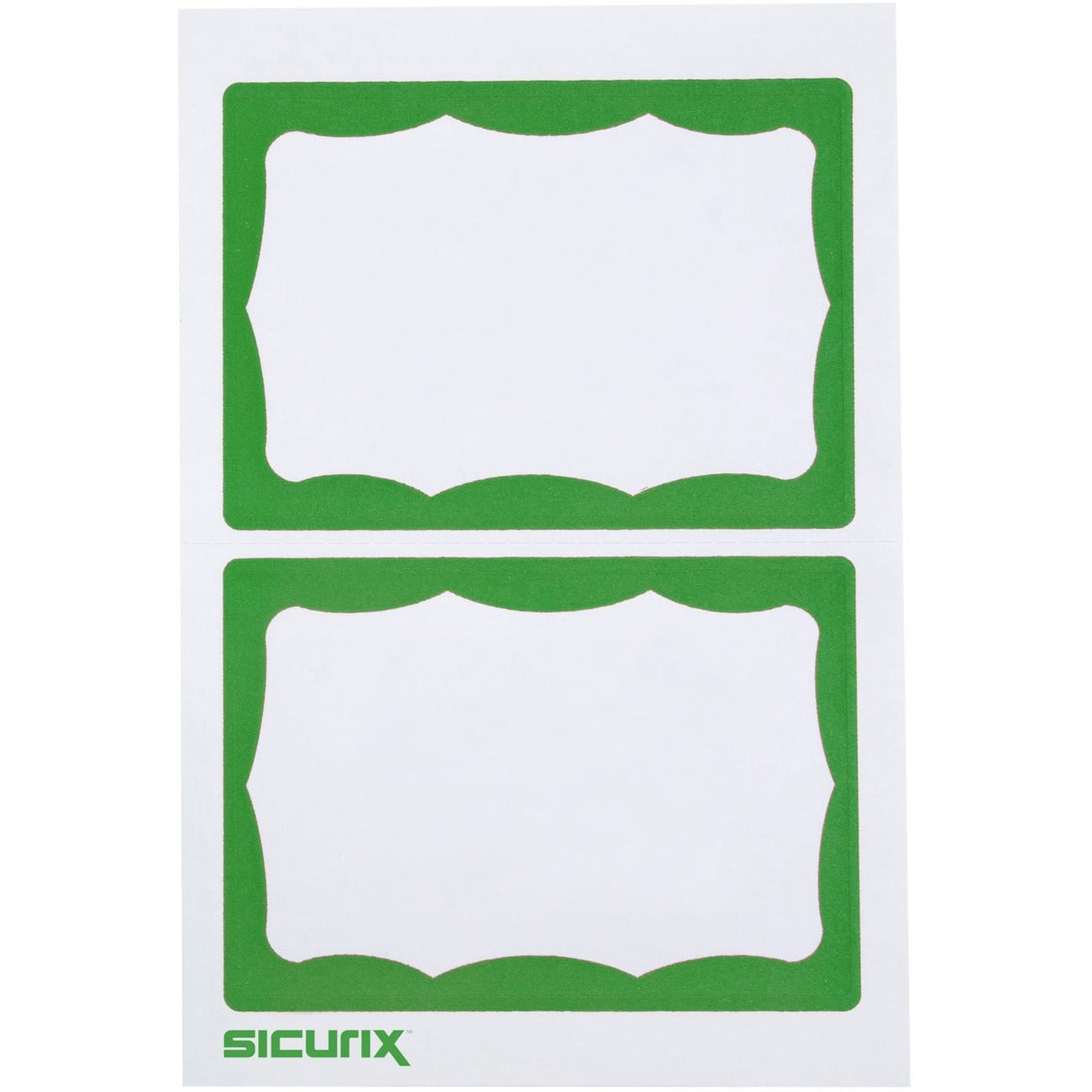 Badge Adhsve Grn Brdr 100Ct