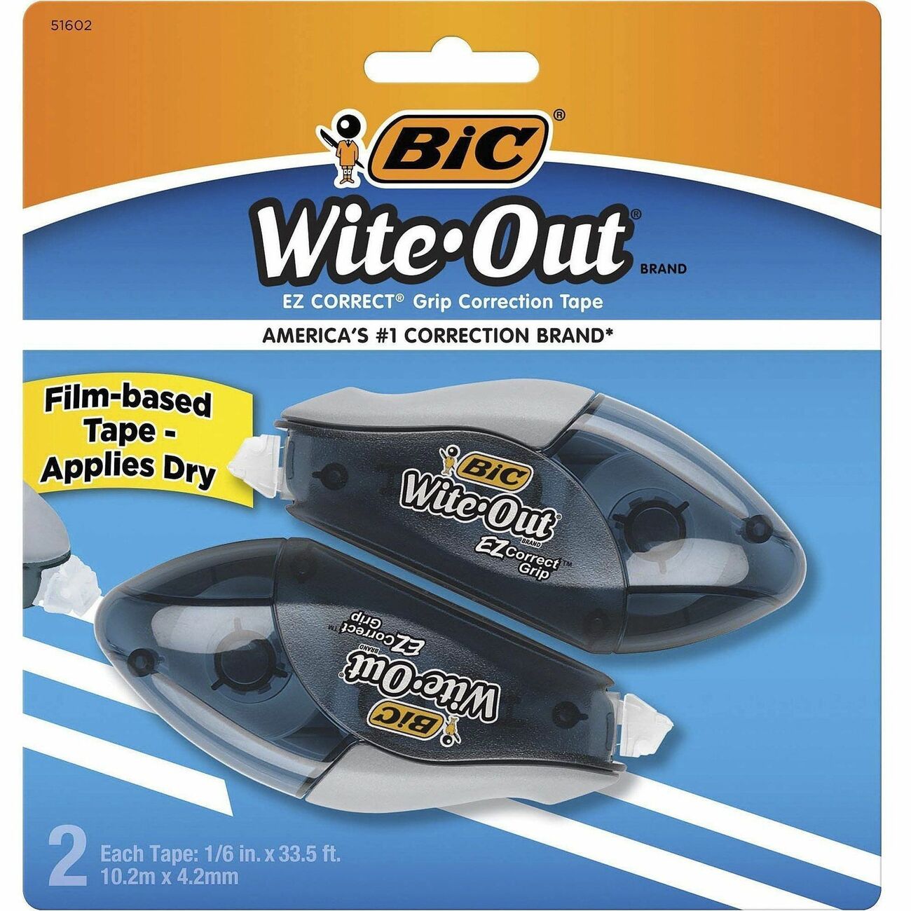 BIC Tape Correction Ezgrip 2Pc