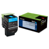 Lexmark Unison 701C Original Standard Yield Laser Toner Cartridge - Cyan - 1 Each