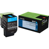 Lexmark Unison 801C Original Standard Yield Laser Toner Cartridge - Cyan - 1 Each