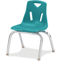 Stack Chair Chrome 12 inch Teal