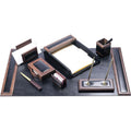 Dsk St Walnut Lthr 8Pc