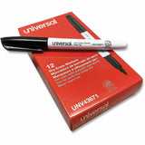 Universal Pen Style Dry Erase Marker, Fine Bullet Tip, Black, Dozen