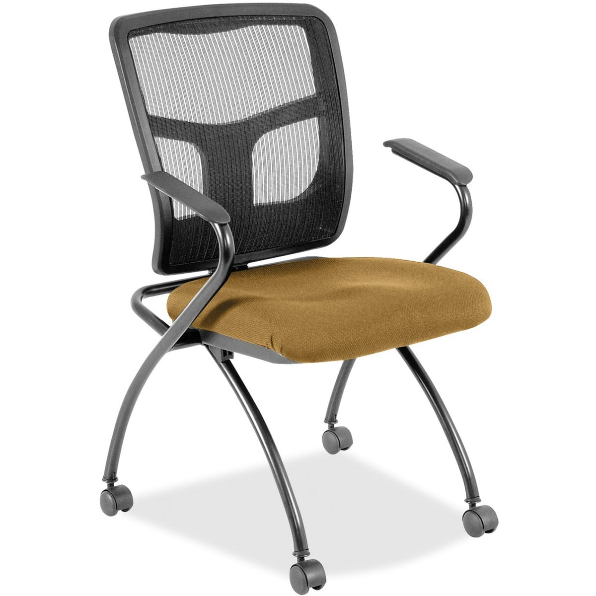 Lorell Mesh Back Nesting Training/Guest Chairs
