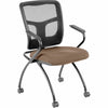 Lorell Mesh Back Fabric Seat Nesting Chairs