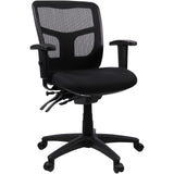 Lorell Ergomesh Swivel Mesh Mid-back Office Chair