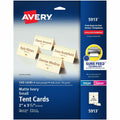 Avery Cards Tent Emb 4Up 160Pk Iv