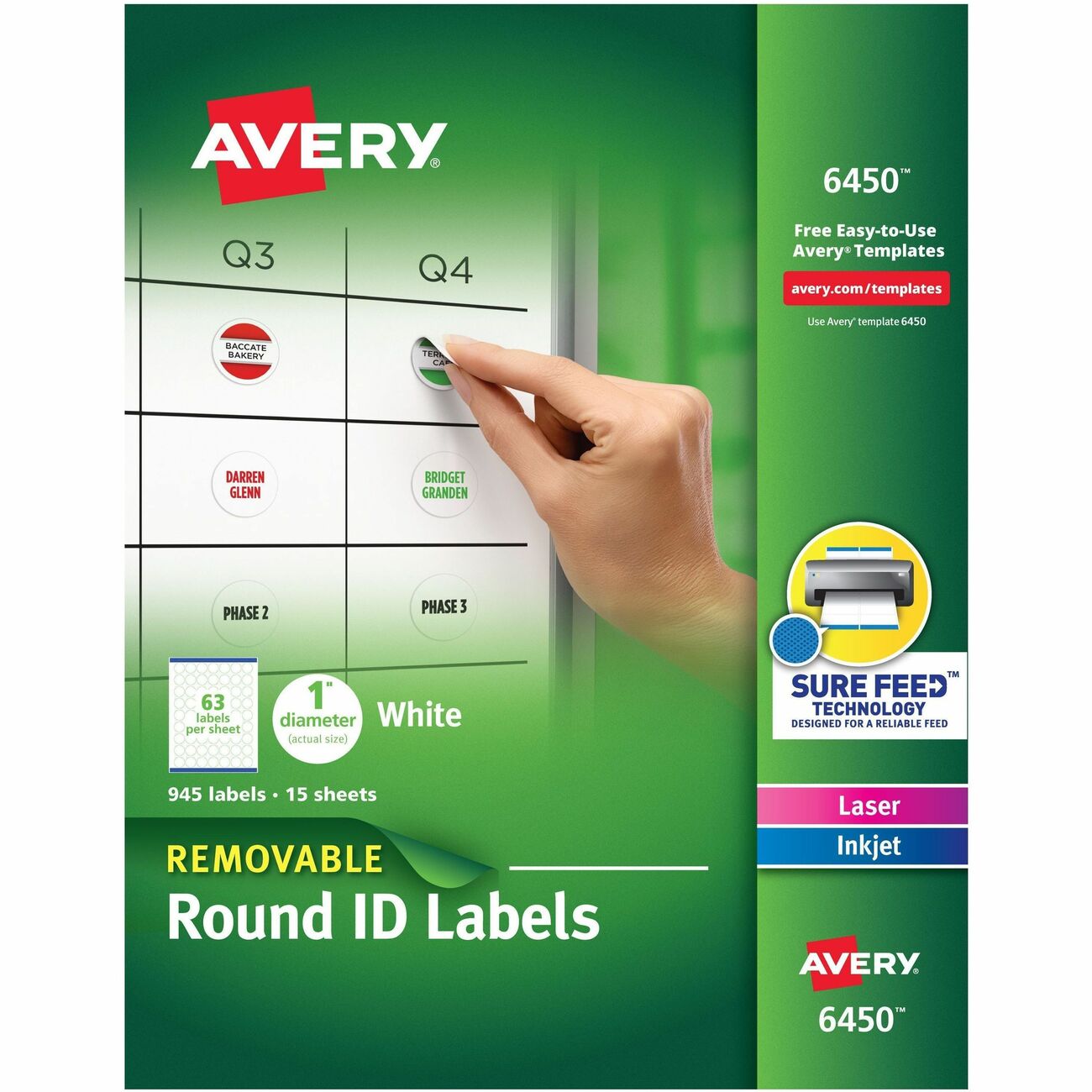 Avery Label Removeable Round 1