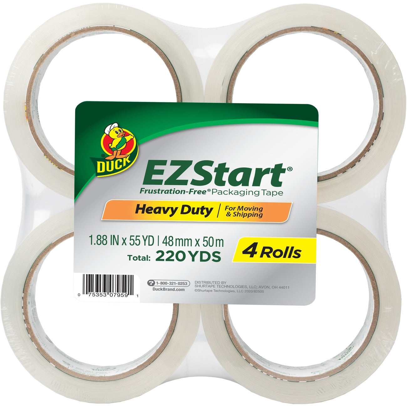 Tape Pkg Ezstart 54.6Yd 4Pk