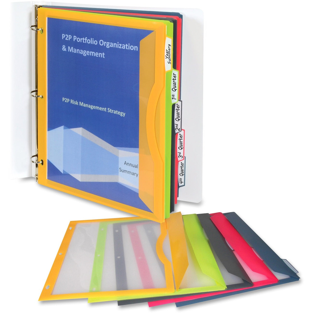 C-Line Binder Pkt W/Tab Ast 5/St