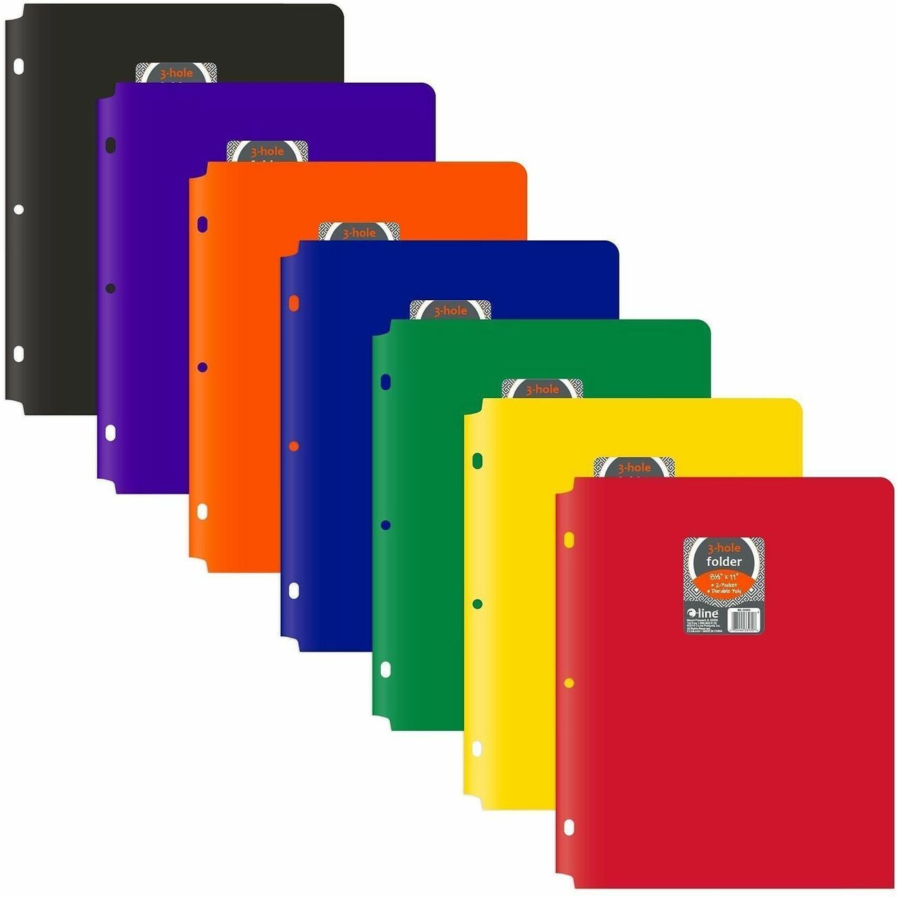 C-Line Folder 2Pkt 3-Hlepunch Ast