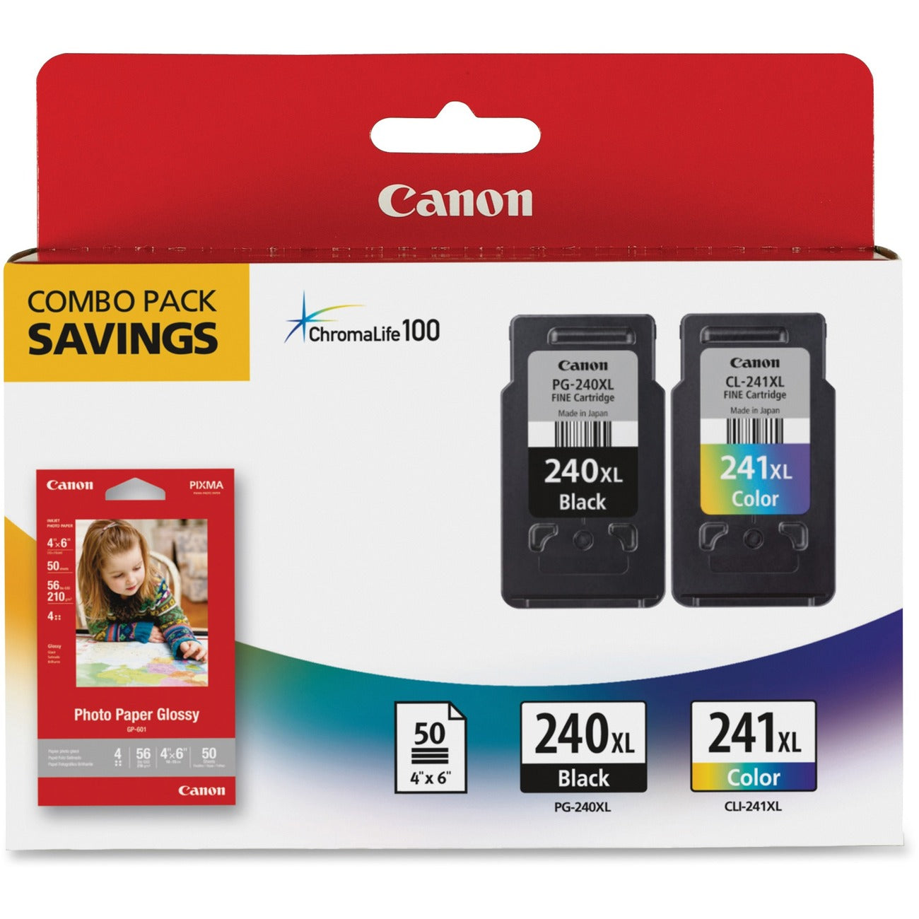 Canon Crtdgs Ink Xl Bk&Tic 50 4X6