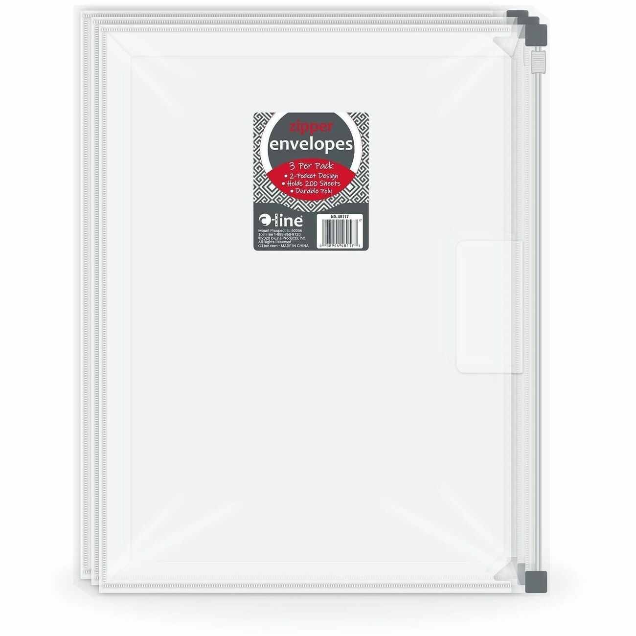 C-Line Portfolio Pckt Ltr 3 Clr