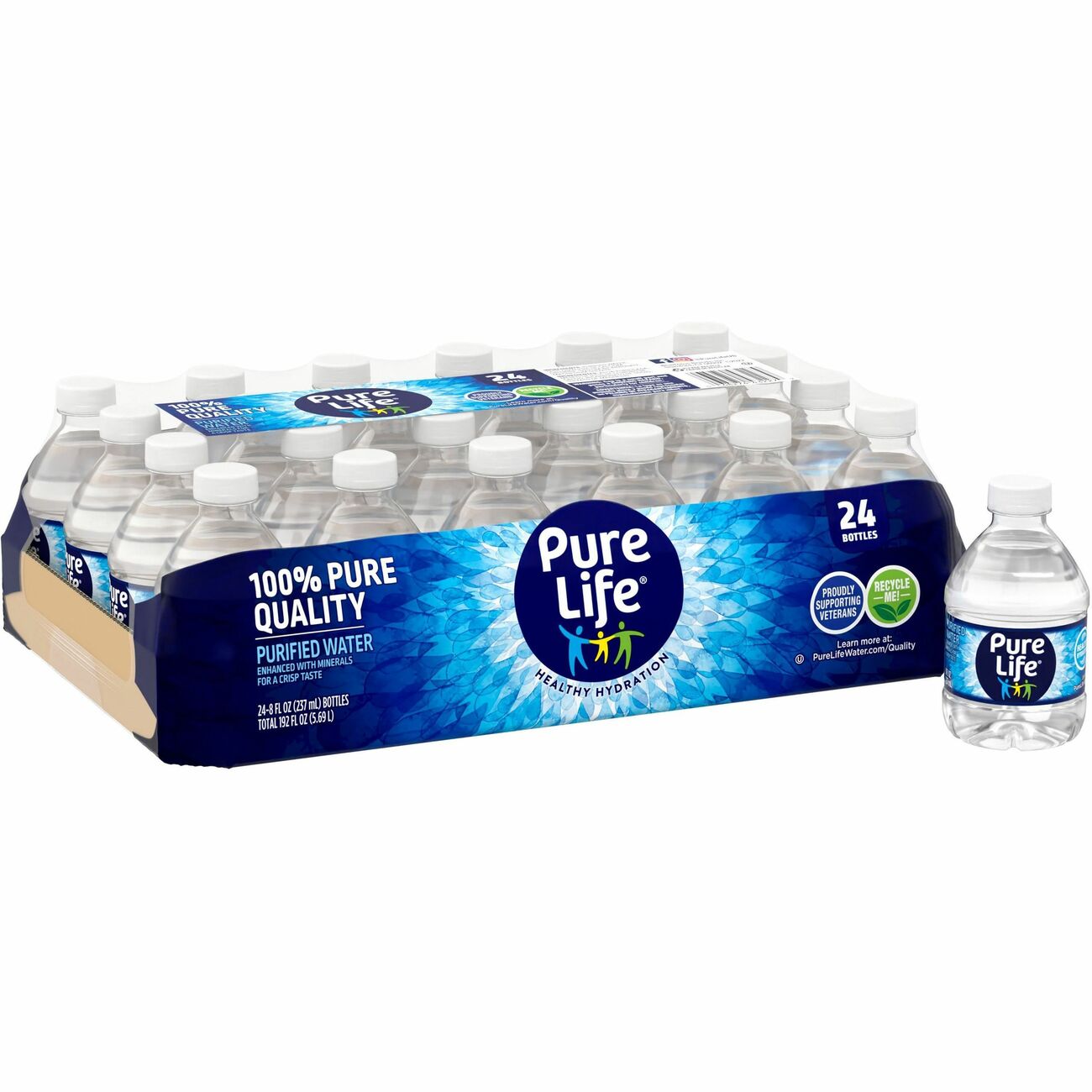 Nestle Pure Life Purified Water, 8 oz (case)