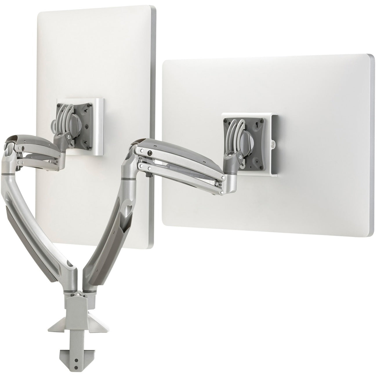 Deskmount Monitor Dual Slvr