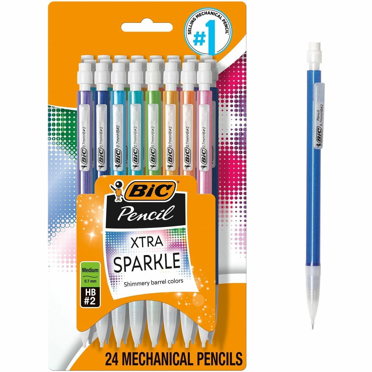 BIC Pencil Mech 0.7Mm Ast 24Pk