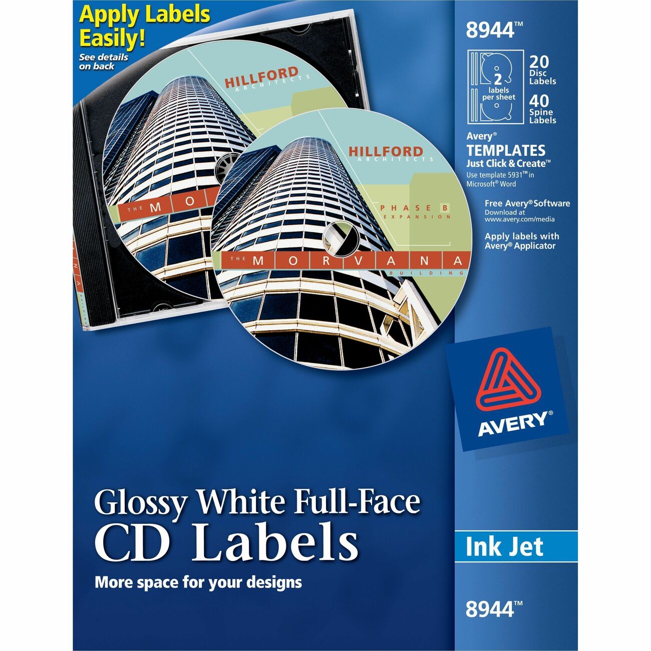 Avery Label Cd/Dvd Ij Glossy