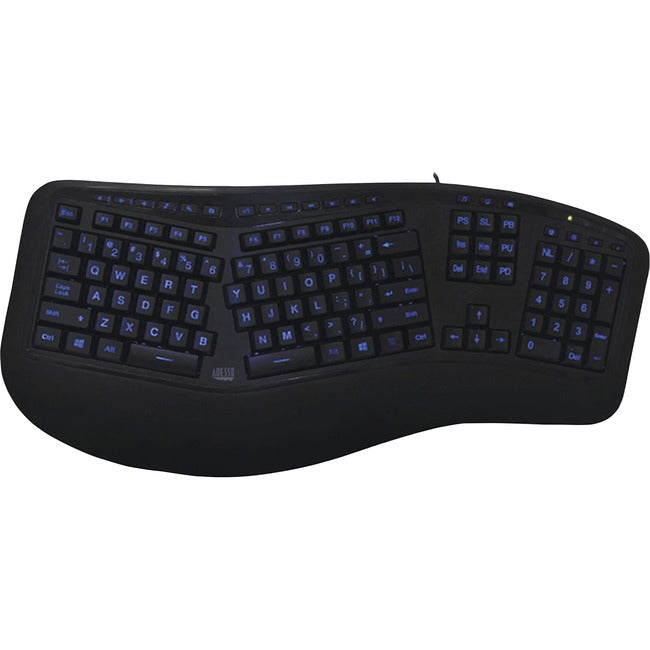 Kboard Illum Ergonomic Blk