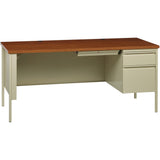 Lorell Fortress Series 66" Right-Pedestal Desk
