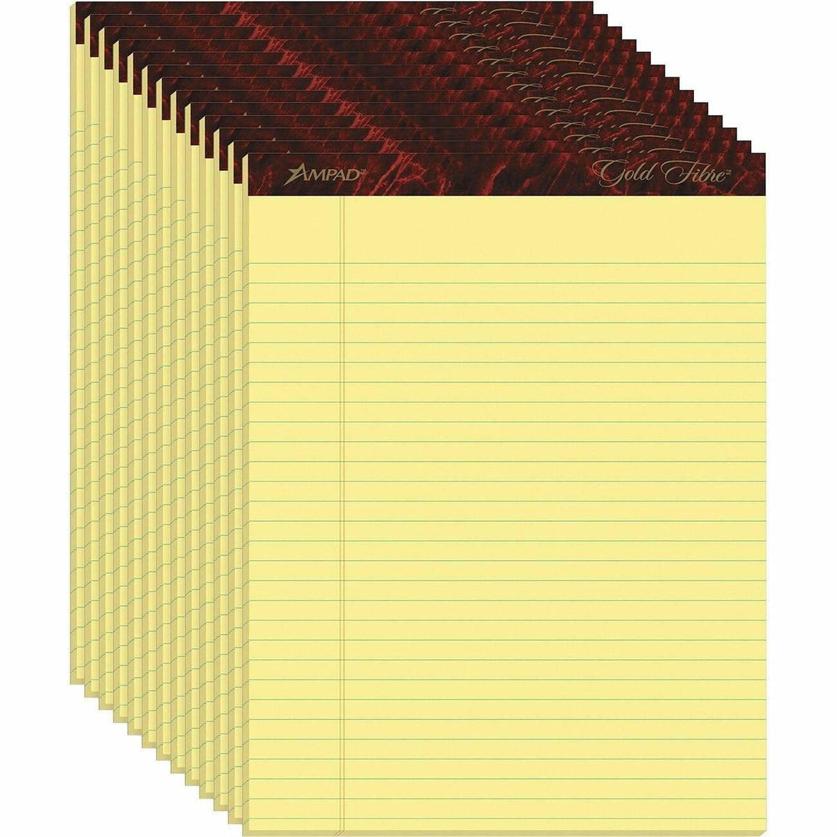 Ampad Gold Fibre Premium Rule Writing Pads - Letter