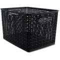 Advantus Bin Plastic Wve Lge 2/Pk Bk